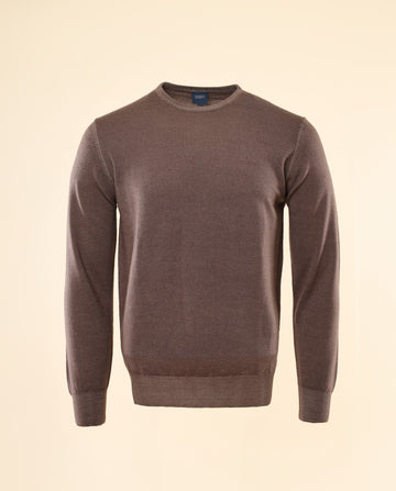 Camisola 100% Lã Merino em Castanho